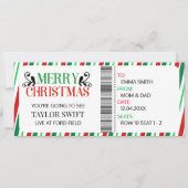 Verrassing Kerstconcert Gift Ticket Xmas Party Kaart (Voorkant)
