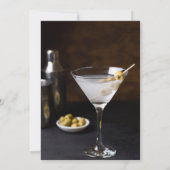 Verrassing Martini Black Stropdas Event Verjaardag Kaart (Achterkant)