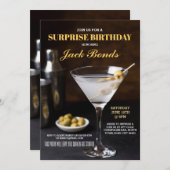 Verrassing Martini Black Stropdas Event Verjaardag Kaart (Voorkant / Achterkant)