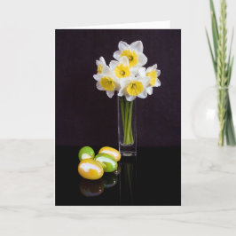 Verrassing met narcis! feestdagen kaart