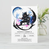 Verrassing Ninja Black Belt Verjaardag Kaart (Staand voorkant)