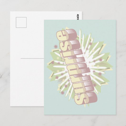 Verrassing onomatopee explosie briefkaart (Voorkant / Achterkant)