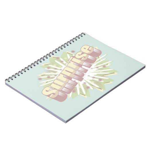 Verrassing onomatopee explosie notitieboek (Linkerzijde)