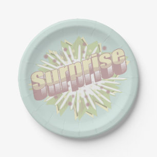 Verrassing onomatopee explosie papieren bordje