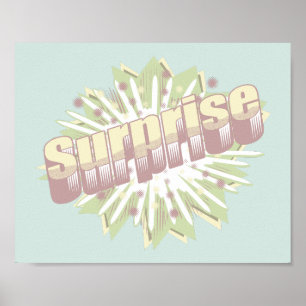 Verrassing onomatopee explosie poster