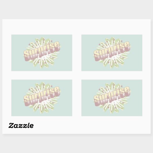 Verrassing onomatopee explosie rechthoekige sticker (Vel)