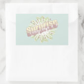 Verrassing onomatopee explosie rechthoekige sticker (Tas)