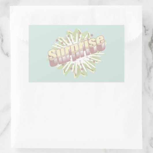 Verrassing onomatopee explosie rechthoekige sticker (Tas)