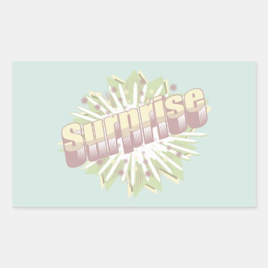 Verrassing onomatopee explosie rechthoekige sticker (Voorkant)