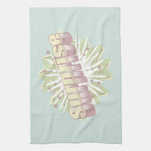 Verrassing onomatopee explosie theedoek (Verticaal)