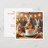 Verrassing! Onze lieve konijnenverjaardag, haas ve Kaart (Voorkant / Achterkant)