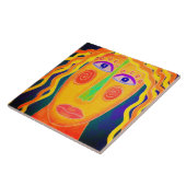 Verrassing! Origineel Abstract digitaal schilderij Tegeltje (Zijkant)