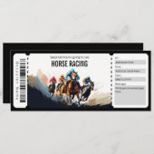 Verrassing Paard Racing Ticket Cadeaubon Kaart (Voorkant / Achterkant)