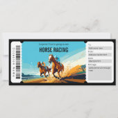 Verrassing Paard Racing Ticket Cadeaubon Kaart (Voorkant)