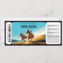 Verrassing Paard Racing Ticket Cadeaubon