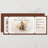 Verrassing Paardrijden Cadeaubon Sjabloon Kaart (Voorkant / Achterkant)