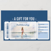 Verrassing Paddleboarding Gift Certificaat voor vr Kaart (Voorkant / Achterkant)