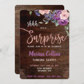 Verrassing Party uitnodiging, florale string licht Kaart (Voorkant / Achterkant)