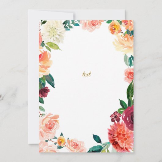 Verrassing Pensioen Partij, Bloemen Pensioen Kaart (Achterkant)