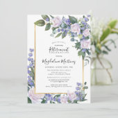 Verrassing Pensioen Party Witte Roos Blauwe Bloeme Kaart (Staand voorkant)