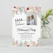 Verrassing Pensioenfeest Elegante Pastel Bloemen Kaart (Staand voorkant)