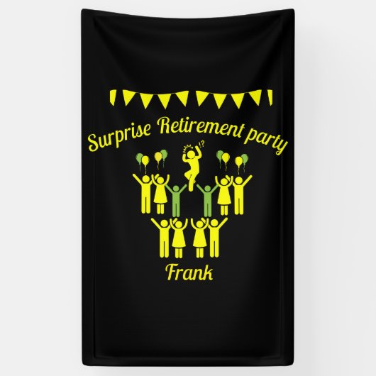 Verrassing Pensioenpartijen Spandoek (Verticaal)