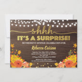 Verrassing pensionering diner herfst Thanksgiving Kaart (Voorkant)