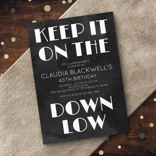 Verrassing Plezier Down Low Verjaardag Kaart