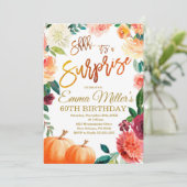 Verrassing Pompoen Verjaardag, Herfst Verjaardagsf Kaart (Staand voorkant)