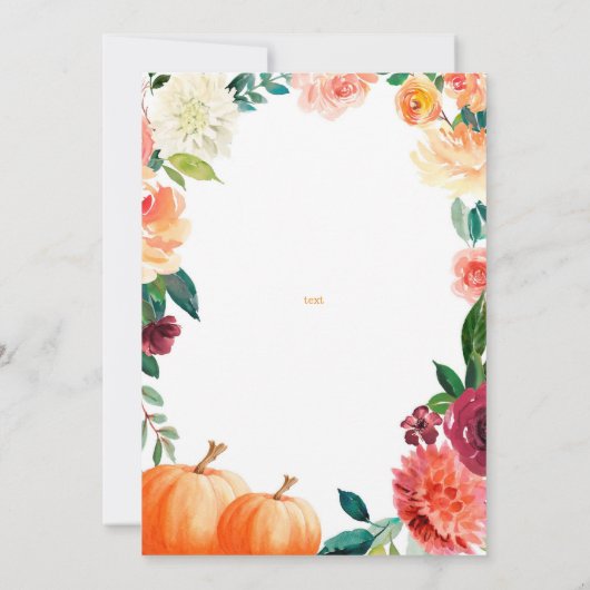 Verrassing Pompoenen Herfst Verjaardag Kaart (Achterkant)