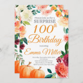 Verrassing Pompoenen Herfst Verjaardag Kaart (Voorkant / Achterkant)