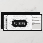 Verrassing Printable Niets Cadeaubon Kaart (Voorkant / Achterkant)