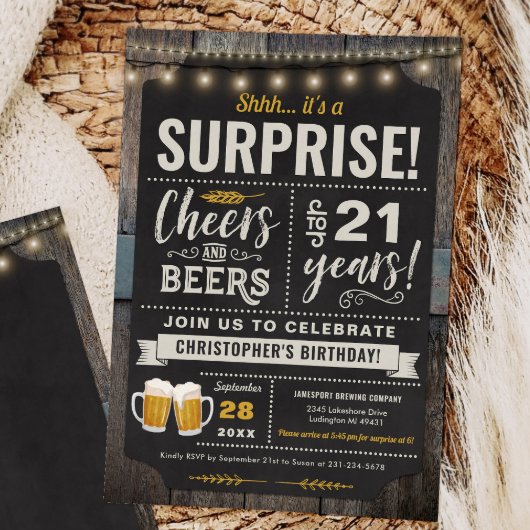 Verrassing Proost en Biertjes 21e Verjaardag Uitno Kaart