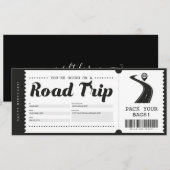 Verrassing Road Trip Ticket Cadeaubon Certificaat Kaart (Voorkant / Achterkant)