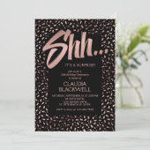 Verrassing Roos Gouden Confetti Verjaardag Kaart (Staand voorkant)