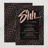 Verrassing Roos Gouden Confetti Verjaardag Kaart (Voorkant / Achterkant)