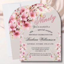 VERrassing Roze Bloemboog Elegante 90ste Verjaarda