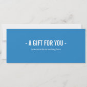 Verrassing Skigeschenk Voucher Sjabloon Kaart (Achterkant)