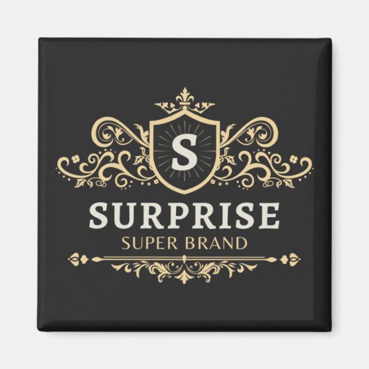 Verrassing Super Merk Luxe Bruiloft Party Modern B Magneet (Voorkant)