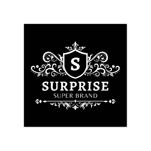 Verrassing Super Merk Luxe Bruiloft Party Modern B Rubberstempel (Afrduk)