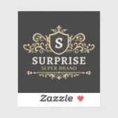 Verrassing Super Merk Luxe Bruiloft Party Modern B Sticker (Vel)