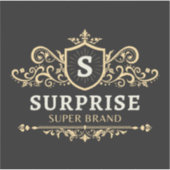 Verrassing Super Merk Luxe Bruiloft Party Modern B Sticker (Voorkant)