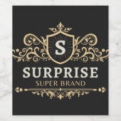 Verrassing Super Merk Luxe Bruiloft Party Modern B Wijn Etiket (Enkel label)