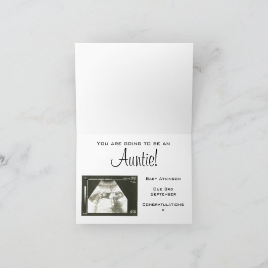 Verrassing! Tante Baby Scan Aankondiging voor Zust (Binnen)