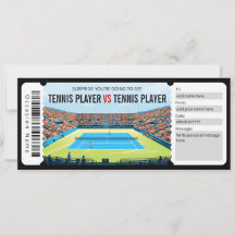 Verrassing Tennis Match Ticket Cadeaubon
