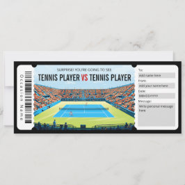 Verrassing Tennis Match Ticket Cadeaubon Kaart