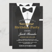 Verrassing Tuxedo Black Stropdas Event Verjaardags Kaart (Voorkant / Achterkant)
