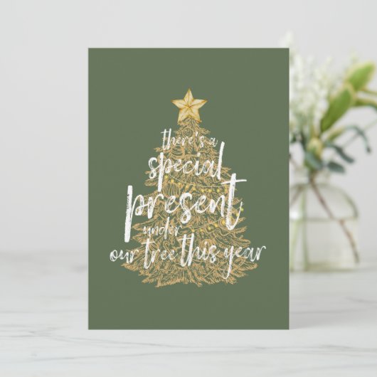 Verrassing Vakantie Zwangerschap Aankondiging Beri (Staand voorkant)