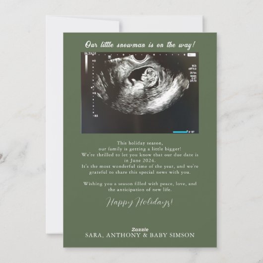 Verrassing Vakantie Zwangerschap Aankondiging Beri (Achterkant)