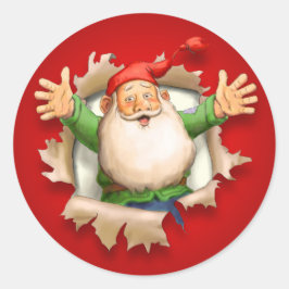 Verrassing van de Kerstman met Kerstmis Ronde Sticker